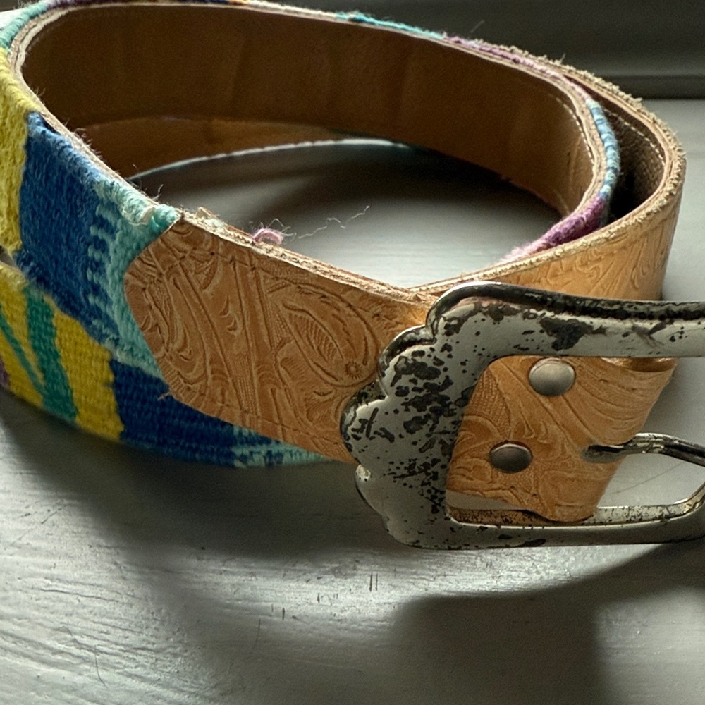 Multicolor Patterned Women's Belt - Picture 6 of 8